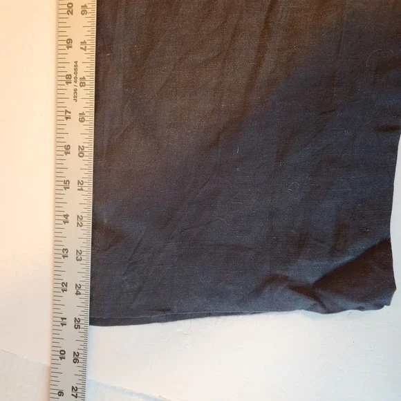 Veronica Beard Womens Ankle Pants Size 8 Black Wide Leg Linen Blend Minimalist - Picture 10 of 15